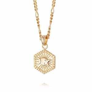 Daisy London x Estee Lalonde Hexagonal Necklace Fold Plated